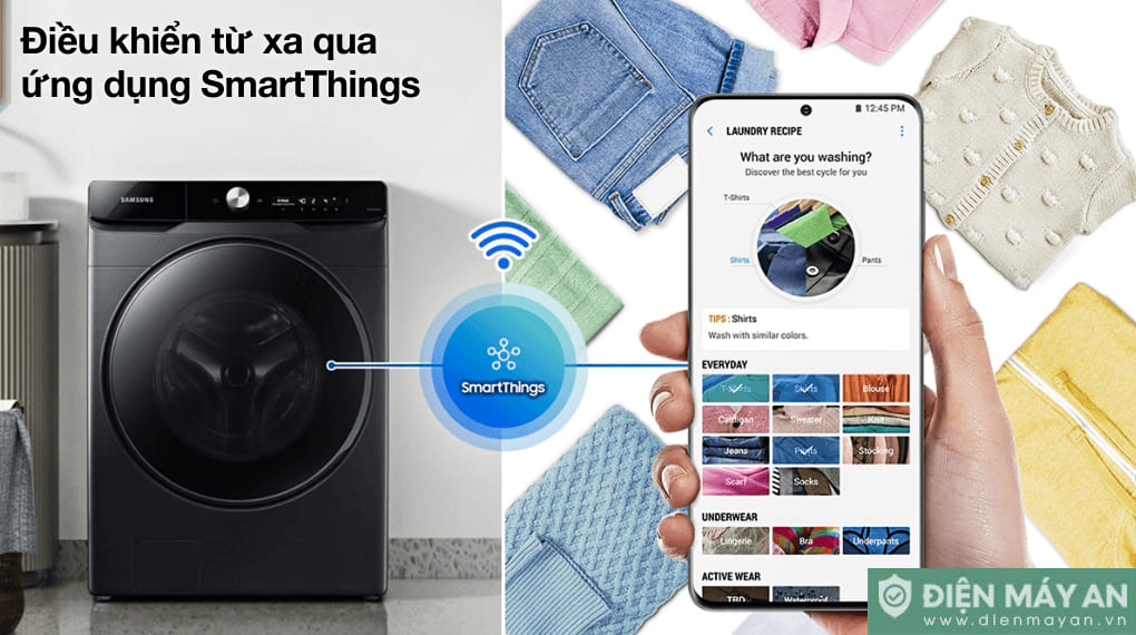Máy giặt Samsung AI EcoBubble Inverter 12 kg WW12CG604DLBSV